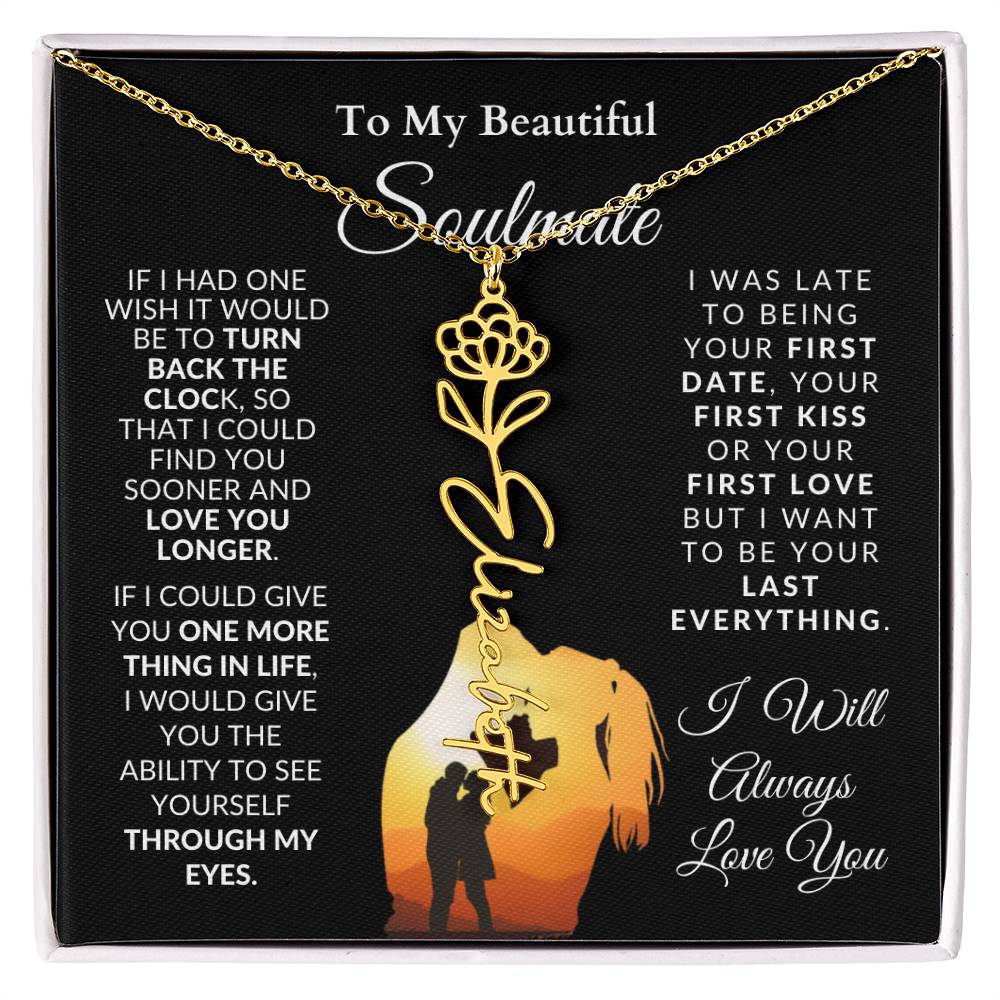 [ALMOST SOLD OUT] To My Beautiful Soulmate Flower Name Necklace