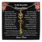 [ALMOST SOLD OUT] To My Beautiful Daughter Love, Mom Flower Name Necklace