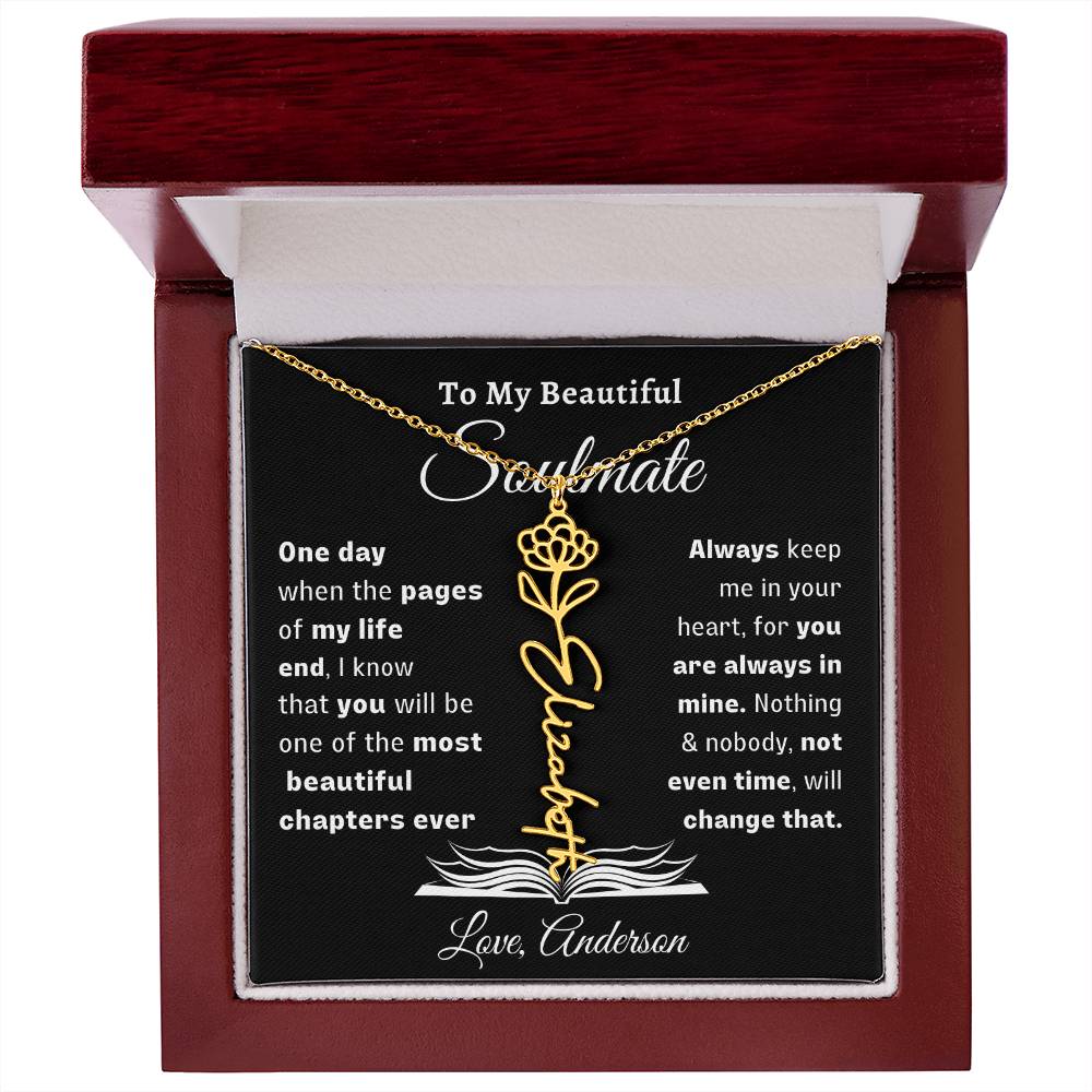 [ALMOST SOLD OUT] To My Beautiful Soulmate Chapters Flower Name Necklace