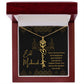 [ALMOST SOLD OUT] Black and Gold I Pray For You To Have All The Happiness Flower Name Necklace