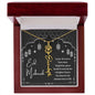 Black and White I Pray You Have More Happiness Eid Mubarak Flower Name Necklace