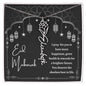 Black and White I Pray You Have More Happiness Eid Mubarak Flower Name Necklace