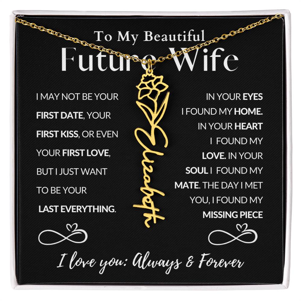 [Almost Sold Out] To My Future Wife Flower Name Necklace