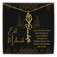 [ALMOST SOLD OUT] Black and Gold I Pray For You To Have All The Happiness Flower Name Necklace
