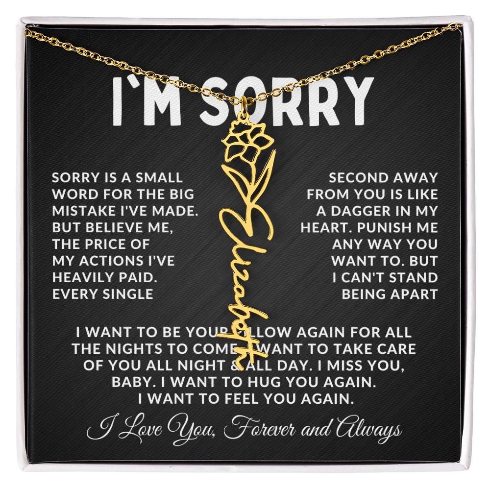[Almost Sold Out] I'm Sorry Flower Name Necklace