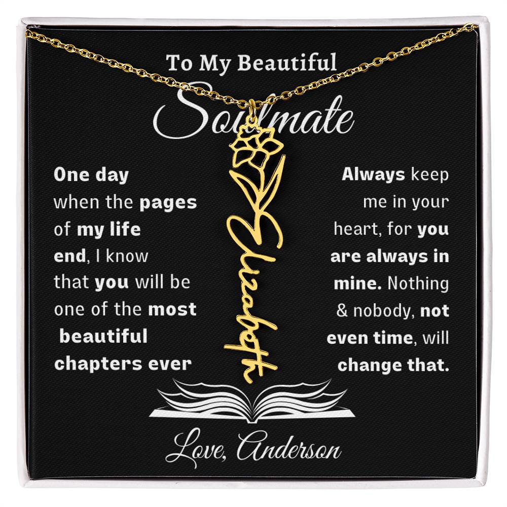 [ALMOST SOLD OUT] To My Beautiful Soulmate Chapters Flower Name Necklace