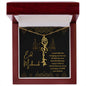 Eid Mubarak Black and Gold - I Pray to Allah to Always Bless You - Flower Name Necklace