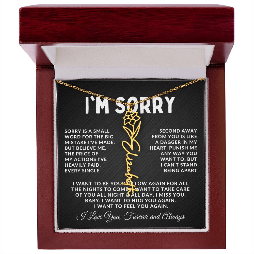 [Almost Sold Out] I'm Sorry Flower Name Necklace