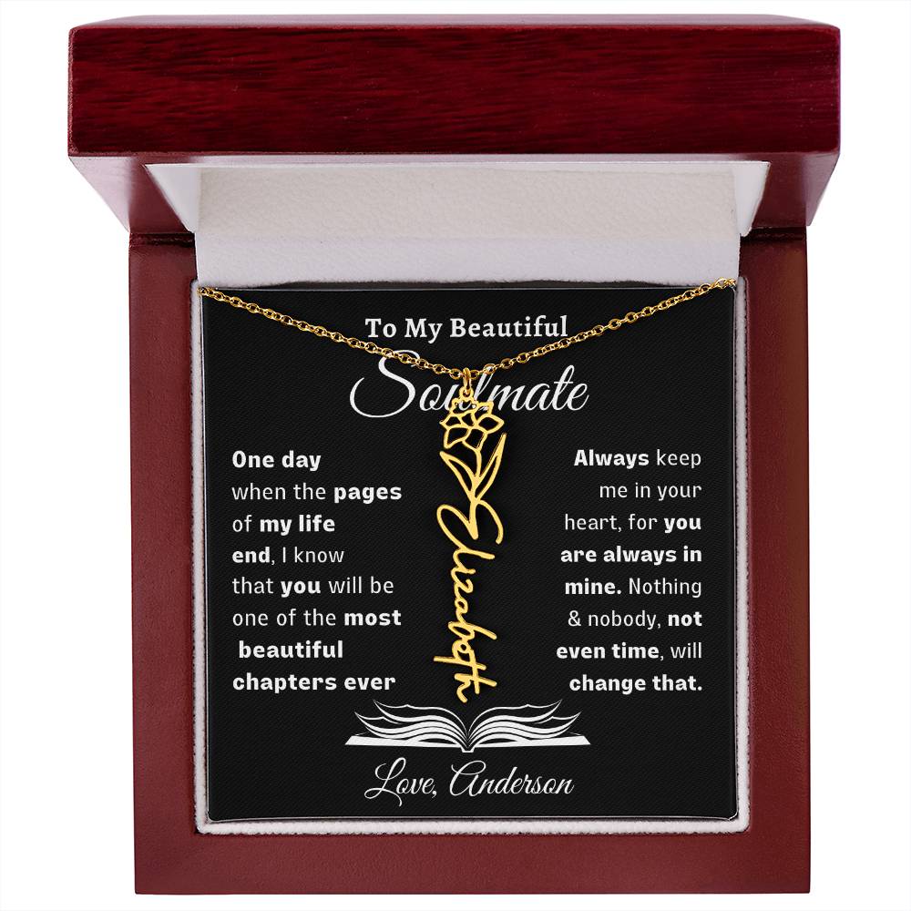 [ALMOST SOLD OUT] To My Beautiful Soulmate Chapters Flower Name Necklace