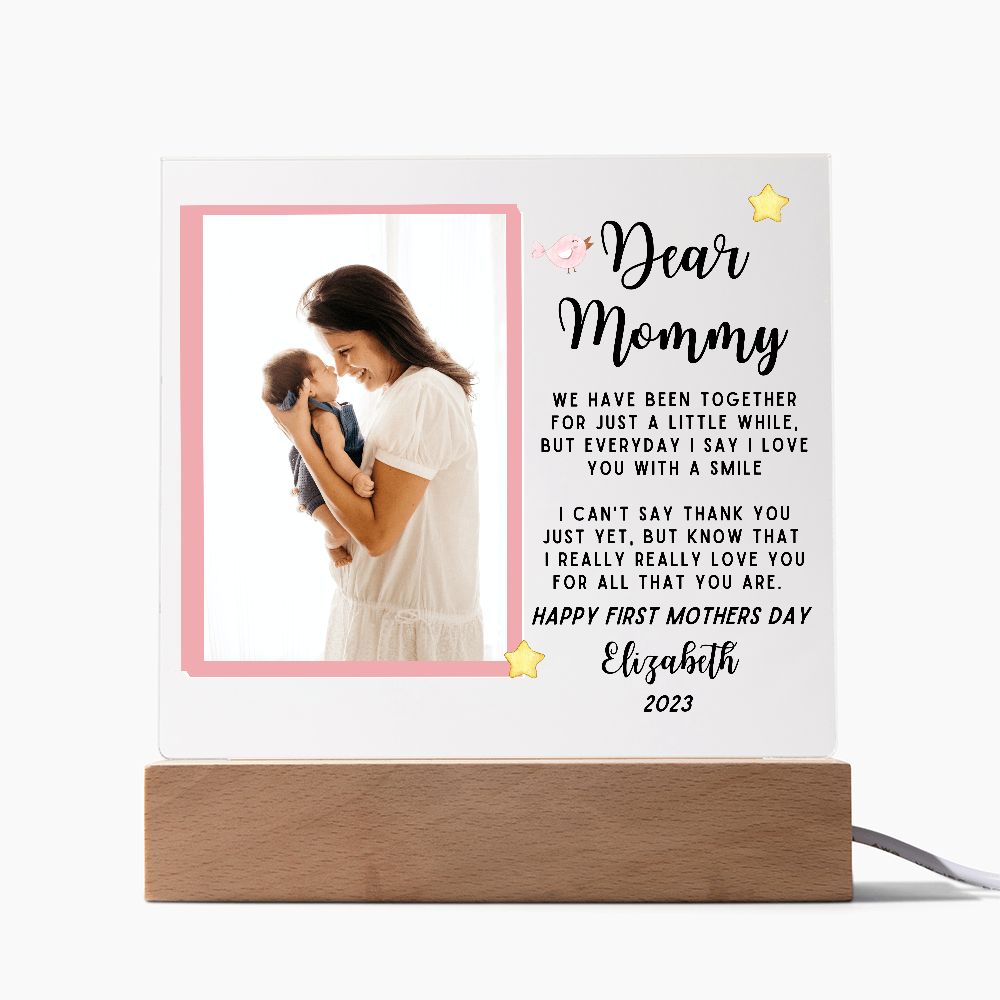 [Almost Sold Out] Dear Mommy - From Baby Girl - Acrylic Plaque and Stand
