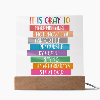 It's okay to make mistakes Plaque