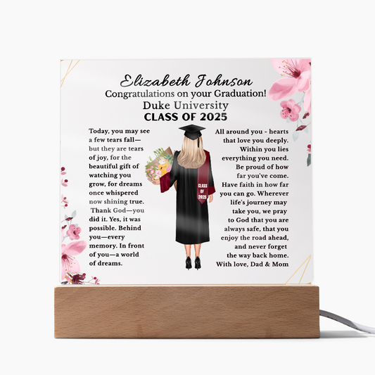 New Graduation Printed Acrylic Plaque