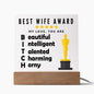 [Almost Sold Out] Best Wife Award - Acrylic Plaque with Stand