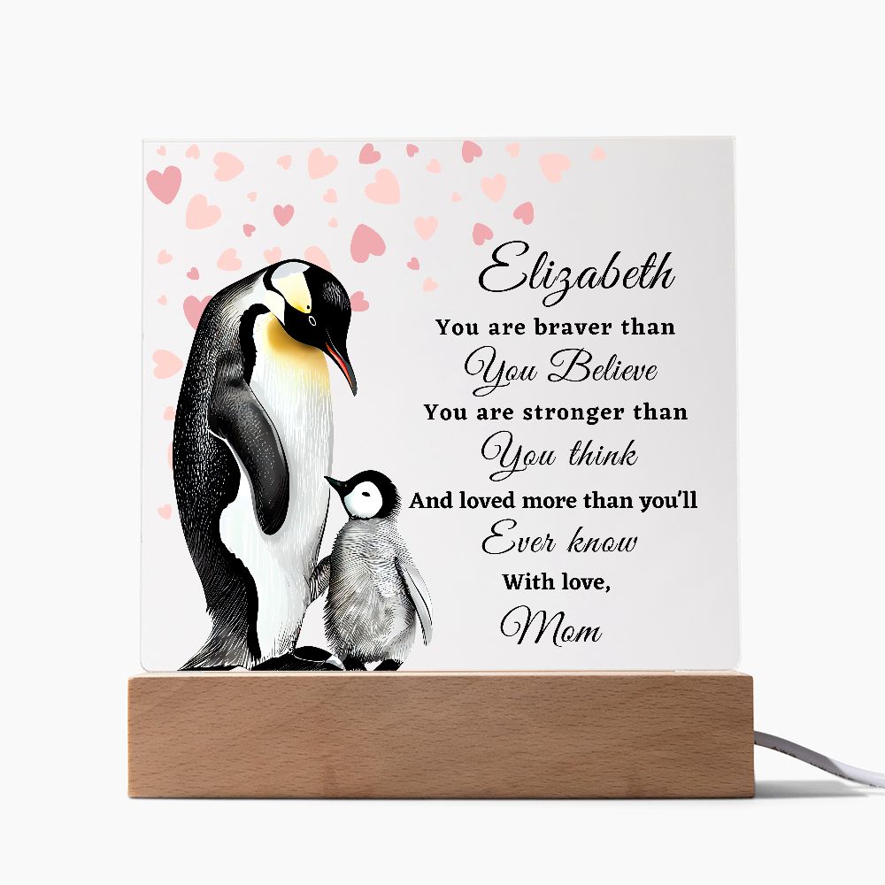 [Almost Sold Out] To My Daughter - Penguins - Acrylic Plaque