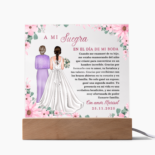 To My Mother In Law on My Wedding Day  - Spanish