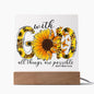 Almost Sold Out - With God All Things Are Possible - Acrylic Plaque with Stand