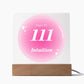 Almost Sold Out - Angel Number 111 with Aura Color - Acrylic Plaque with Stand
