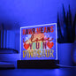 [Almost Sold Out] Rawr Means I Love You In Dinosaur Gift- Acrylic Square Plaque