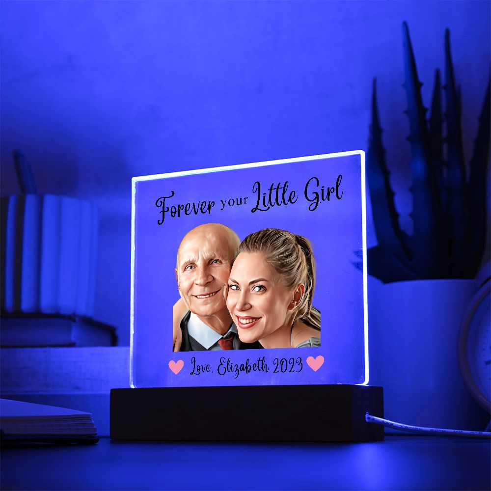 [Almost Sold Out] Customized Forever Your Little Girl - Personalized Illustration with Acrylic Plaque