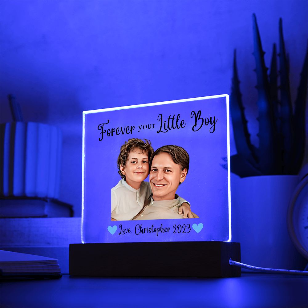 [Almost Sold Out] Forever Your Little Boy - Personalized Acrylic Plaque With A Custom Digital Illustration