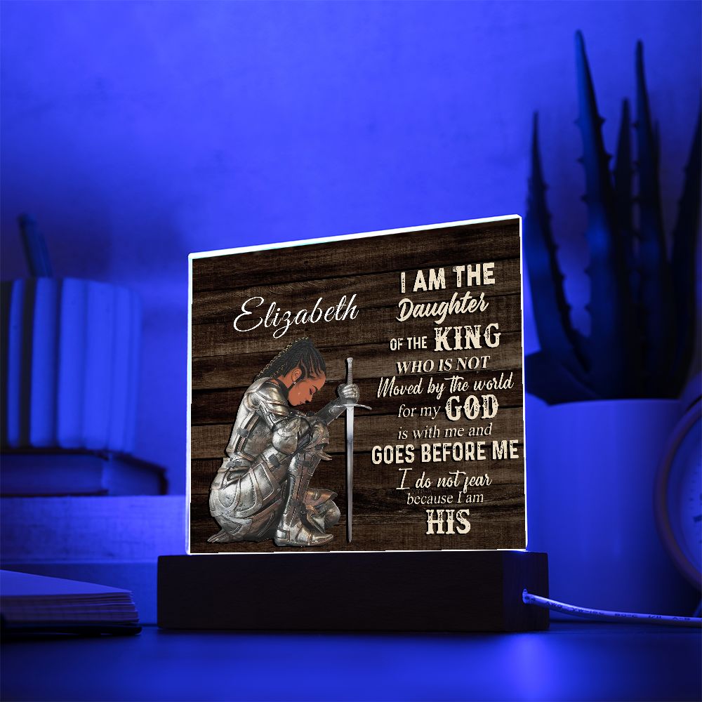 Almost Sold Out - Personalized Daughter of the King - Acrylic Plaque with Stand