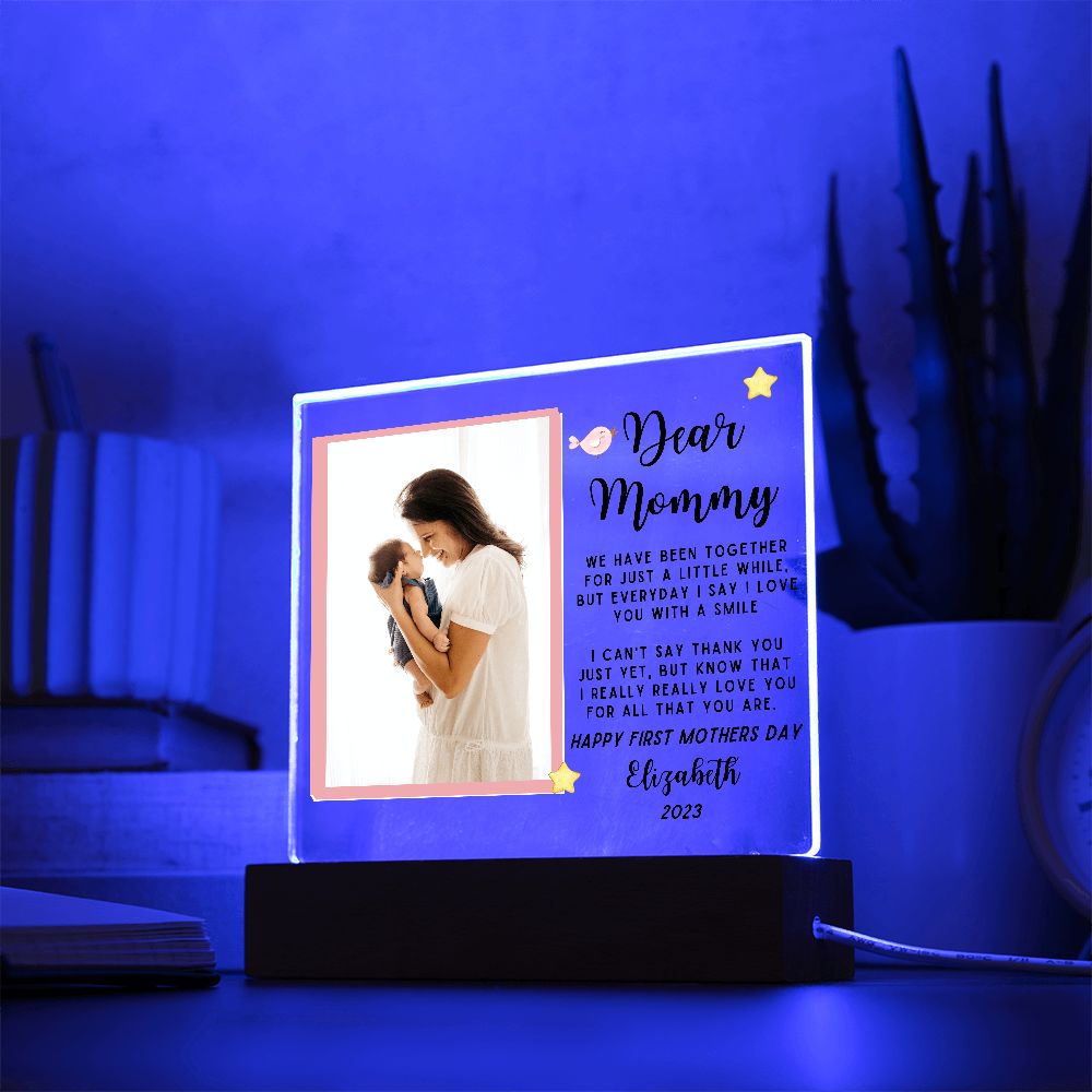 [Almost Sold Out] Dear Mommy - From Baby Girl - Acrylic Plaque and Stand