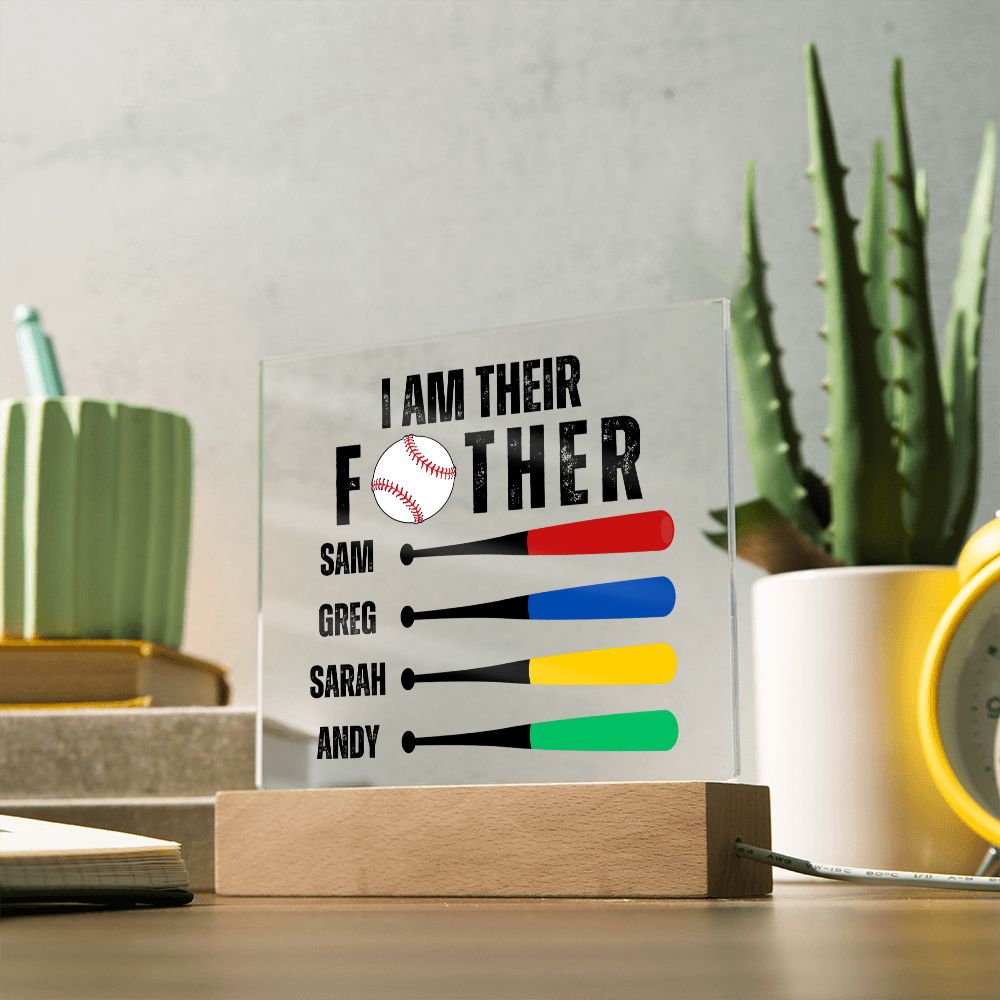 [Almost Sold Out] Personalized Baseball Father's Day Acrylic Plaque