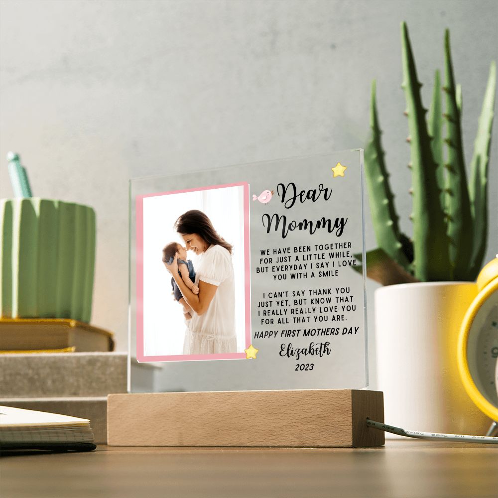 [Almost Sold Out] Dear Mommy - From Baby Girl - Acrylic Plaque and Stand