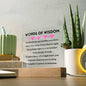 [Almost Sold Out] Words of Wisdom - Pink Hearts - Acrylic Square Plaque