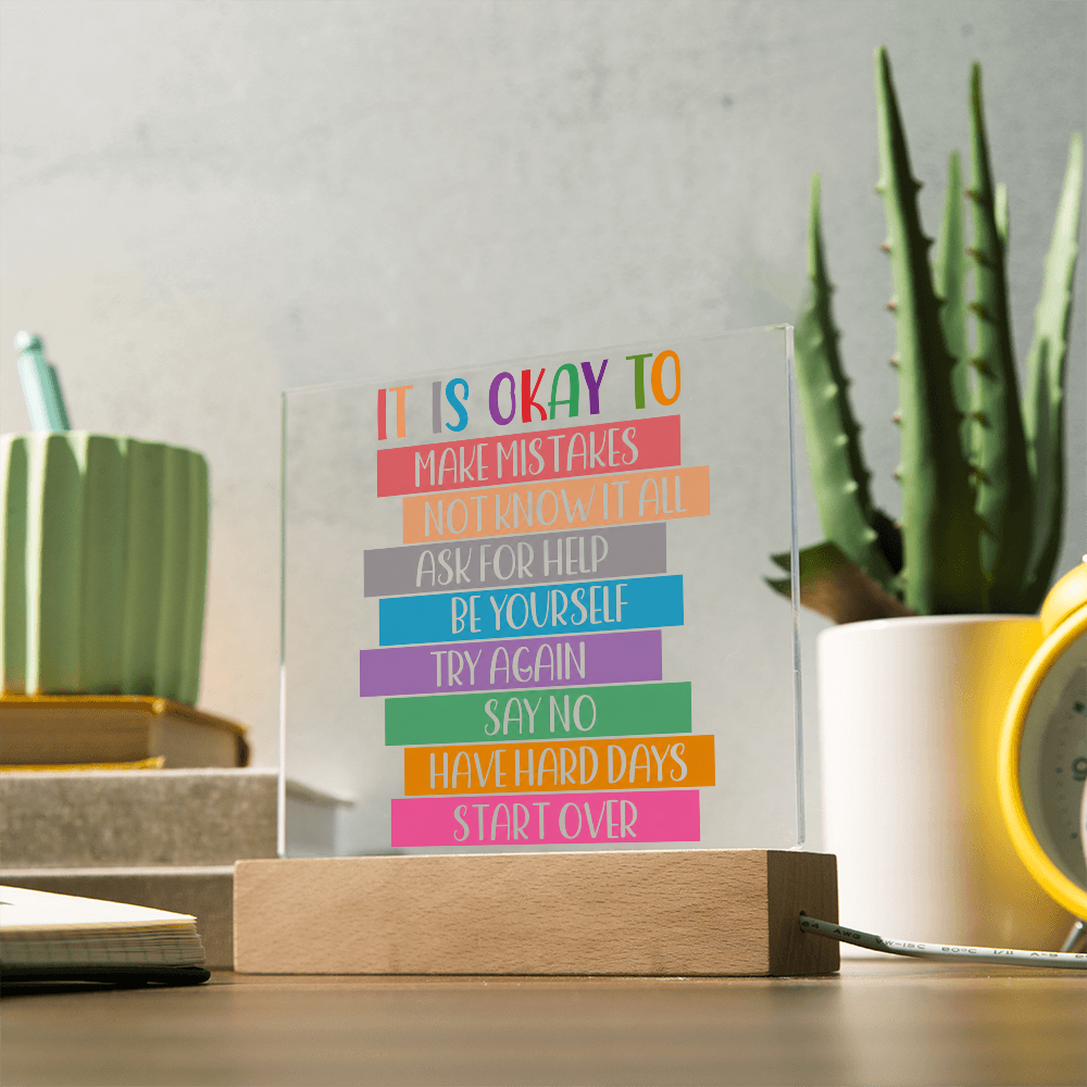 It's okay to make mistakes Plaque