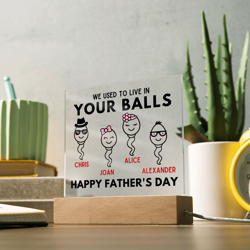 [Almost Sold Out] Personalized Happy Father's Day Gag Gift Acrylic Plaque