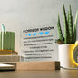[Almost Sold Out] Words of Wisdom - Acrylic Square Plaque