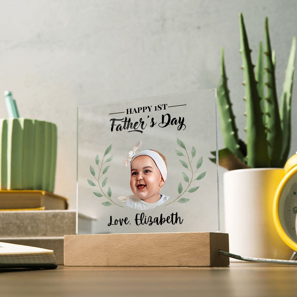[Almost Sold Out] Personalized 1st Father's Day Gift From Baby Girl - Acrylic Plaque