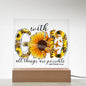 Almost Sold Out - With God All Things Are Possible - Acrylic Plaque with Stand