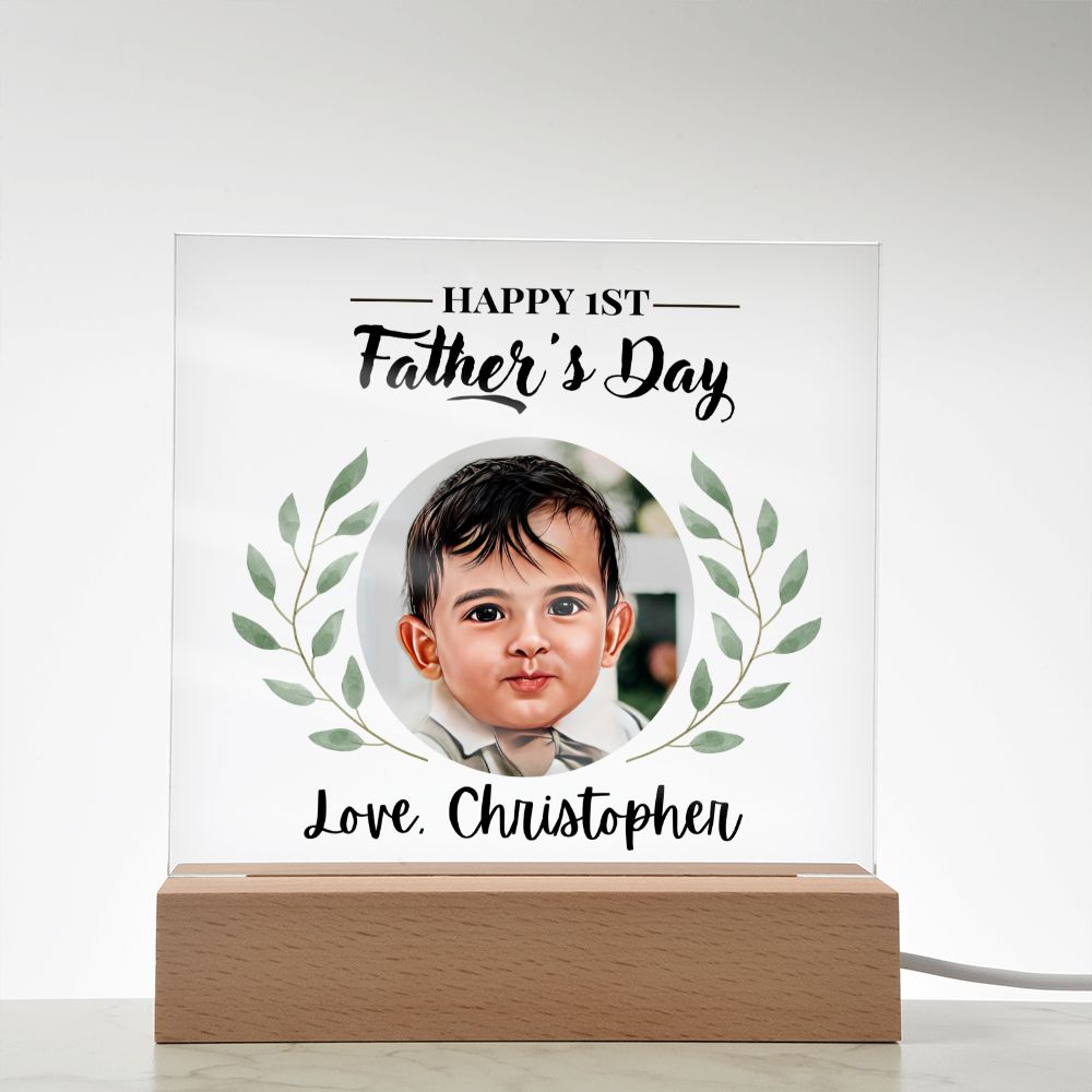 [Almost Sold Out] Personalized First Father's Day Acrylic Plaque From Baby Boy