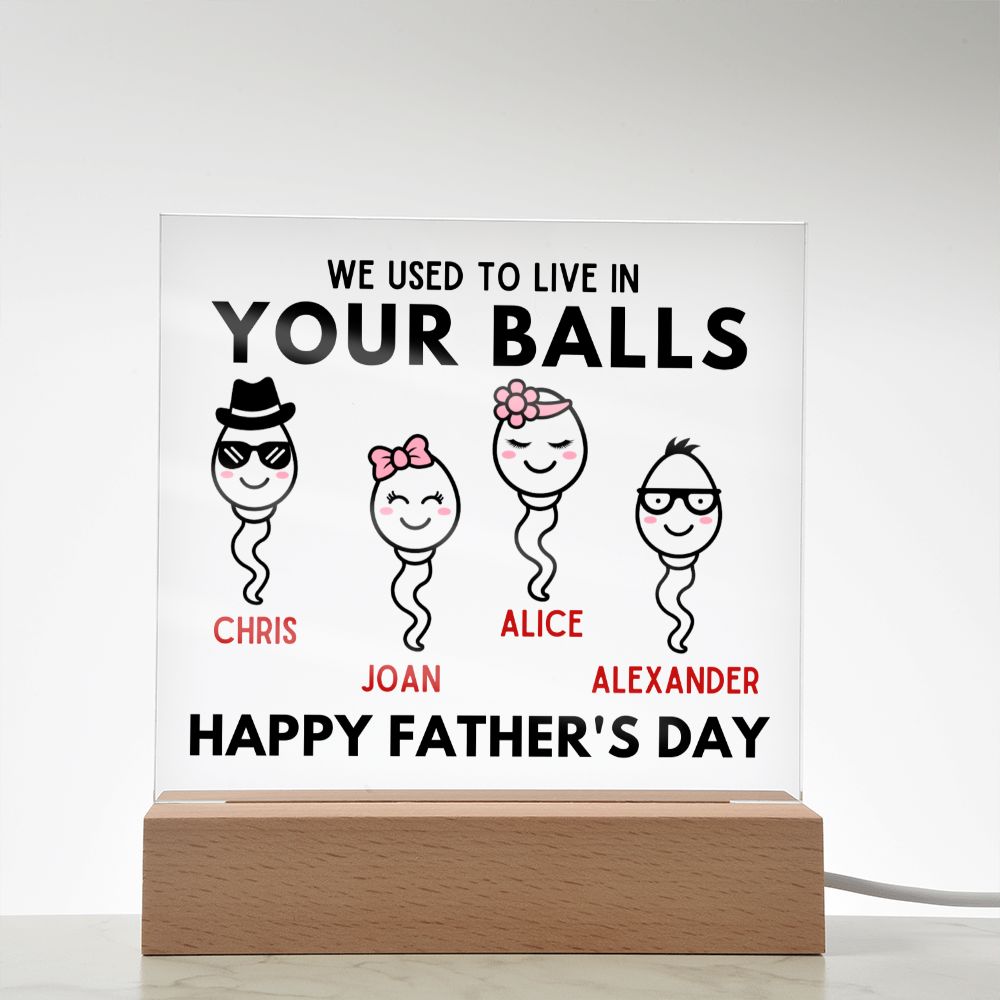 [Almost Sold Out] Personalized Happy Father's Day Gag Gift Acrylic Plaque