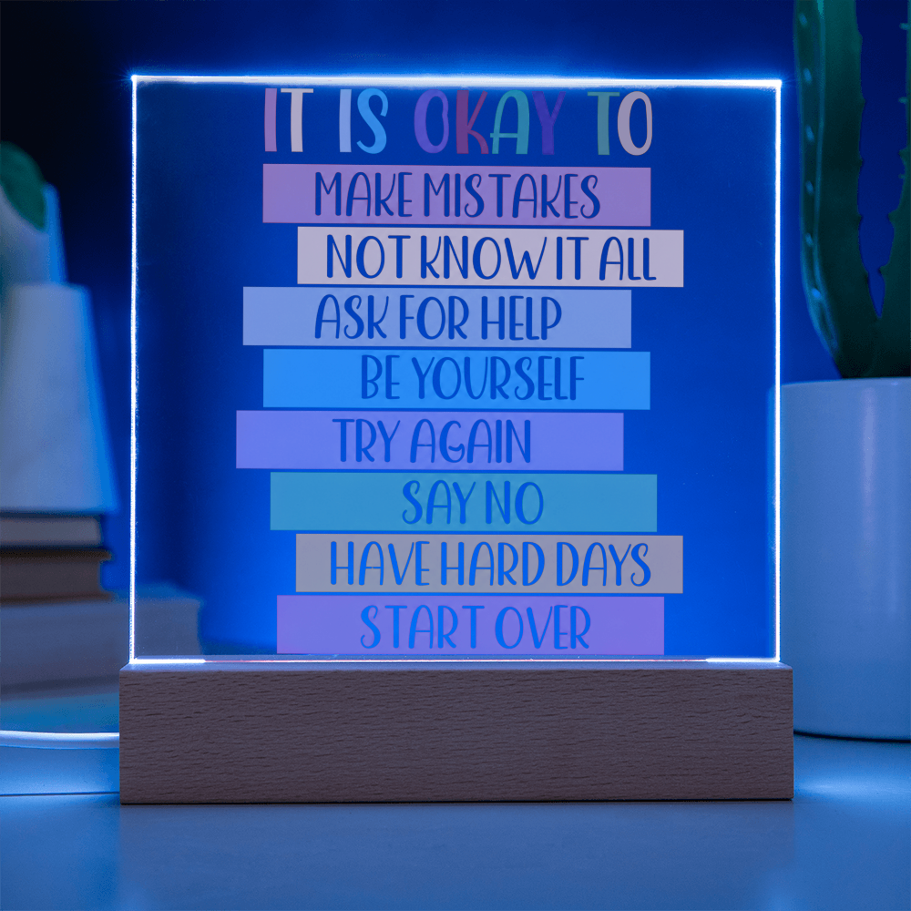 It's okay to make mistakes Plaque