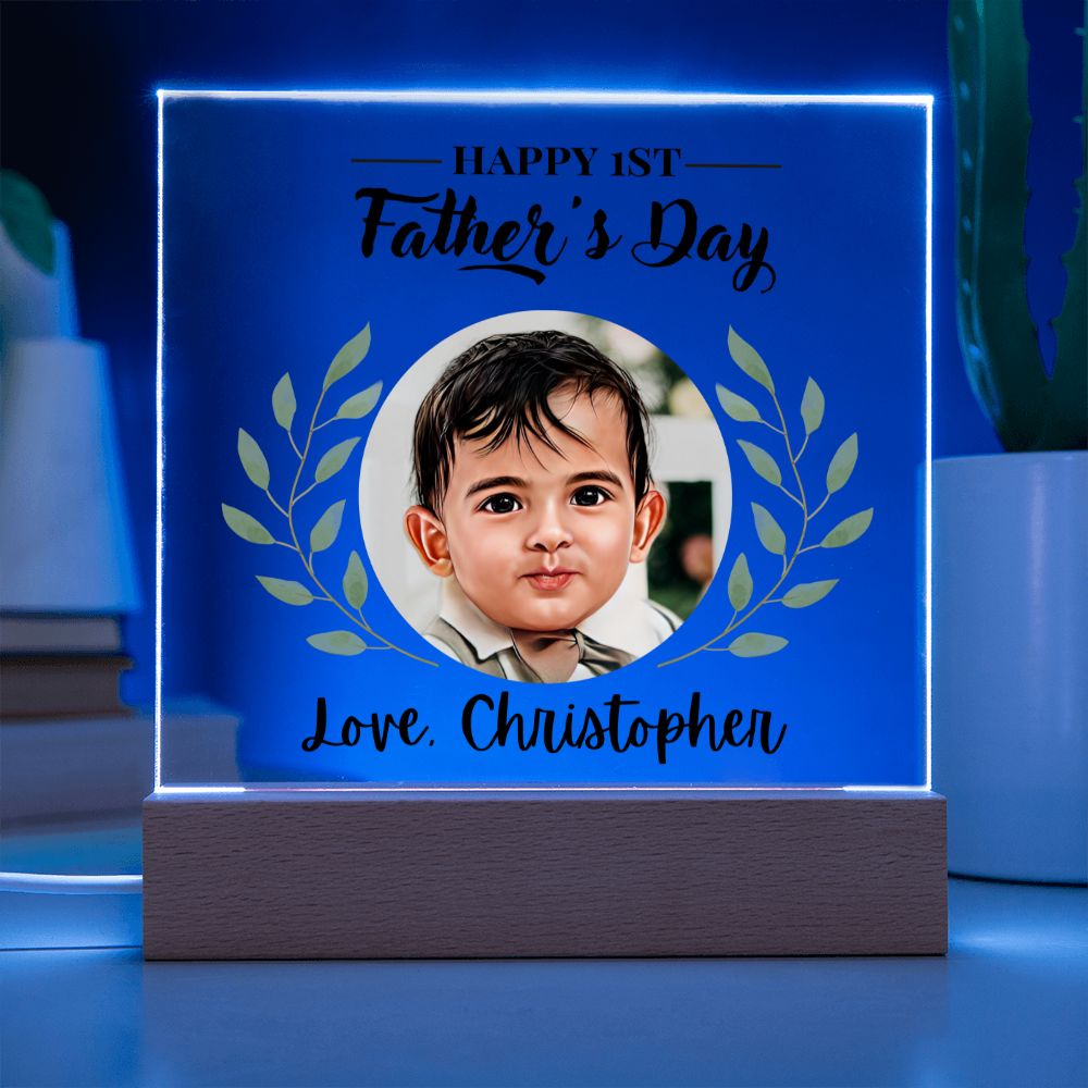 [Almost Sold Out] Personalized First Father's Day Acrylic Plaque From Baby Boy