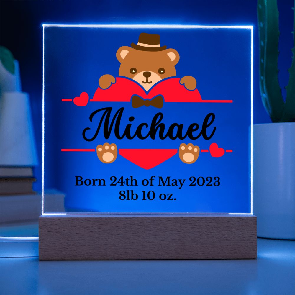 [Almost Sold Out] Personalized New Born Announcement Acrylic Plaque