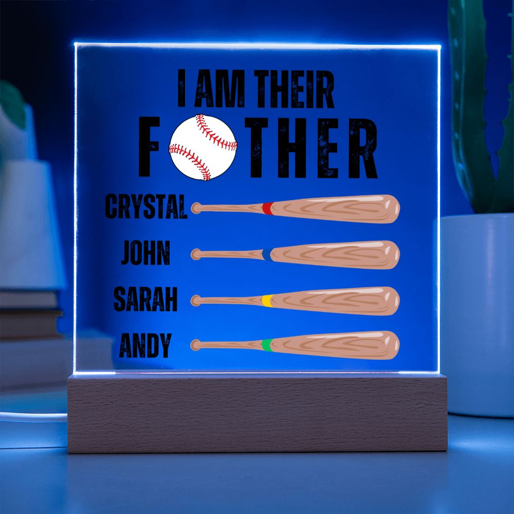[Almost Sold Out] Personalized I Am Their Father - Baseball Acrylic Plaque