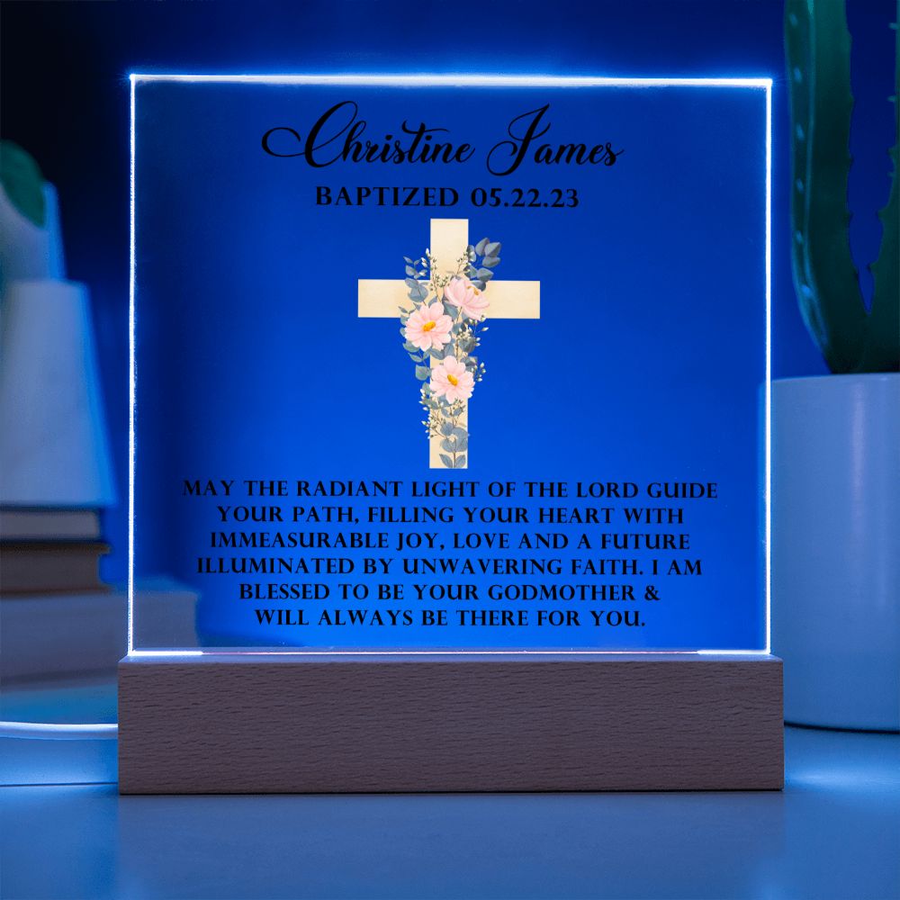 [Almost Sold Out] Personalized Baptism Acrylic Plaque From Godmother