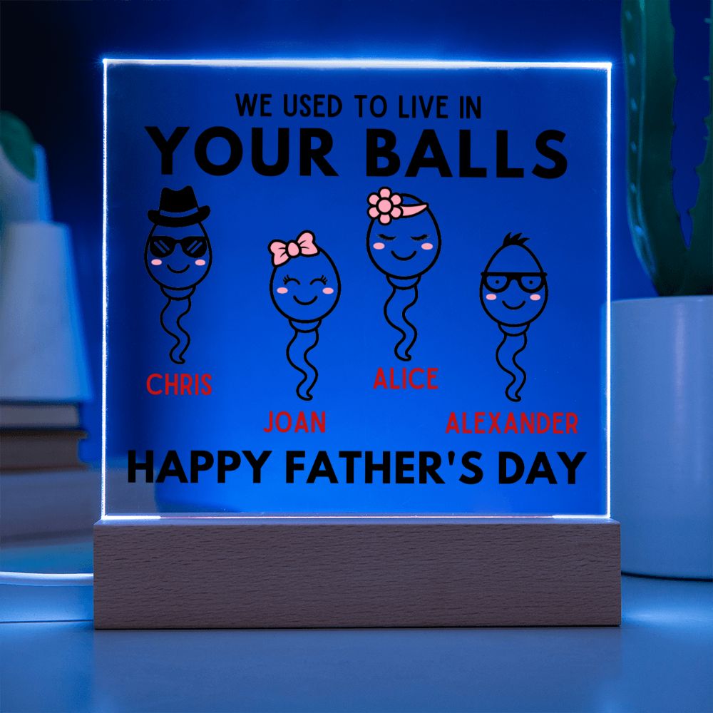 [Almost Sold Out] Personalized Happy Father's Day Gag Gift Acrylic Plaque