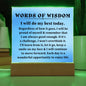 [Almost Sold Out] Words of Wisdom - Blue Acrylic Plaque
