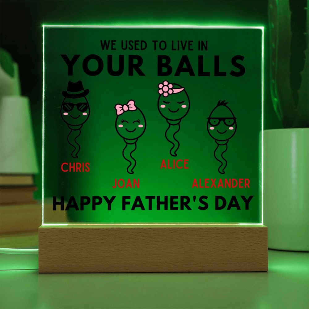[Almost Sold Out] Personalized Happy Father's Day Gag Gift Acrylic Plaque