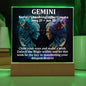 [Almost Sold Out] Gemini Acrylic Square Plaque