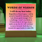 [Almost Sold Out] Words of Wisdom - Pink Gradient Acrylic Plaque