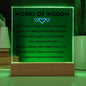 [Almost Sold Out] Blue Hearts Words of Wisdom - Acrylic Square Plaque