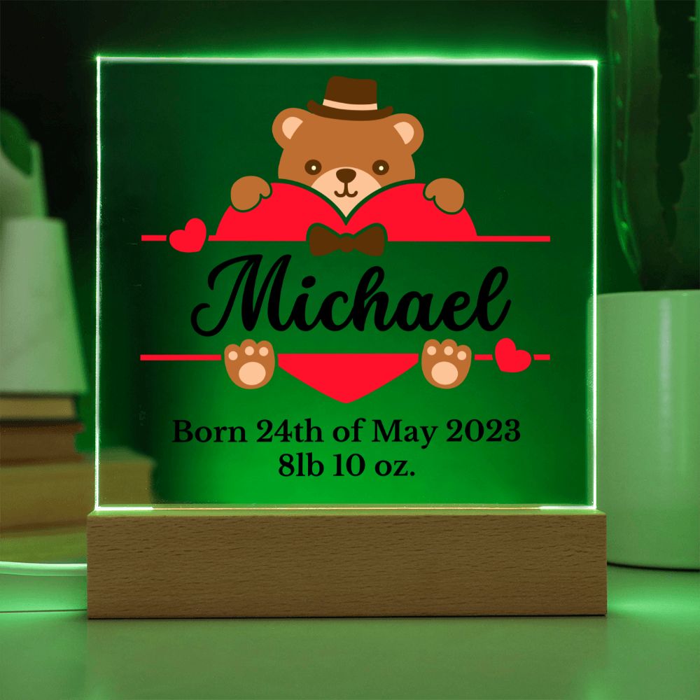 [Almost Sold Out] Personalized New Born Announcement Acrylic Plaque