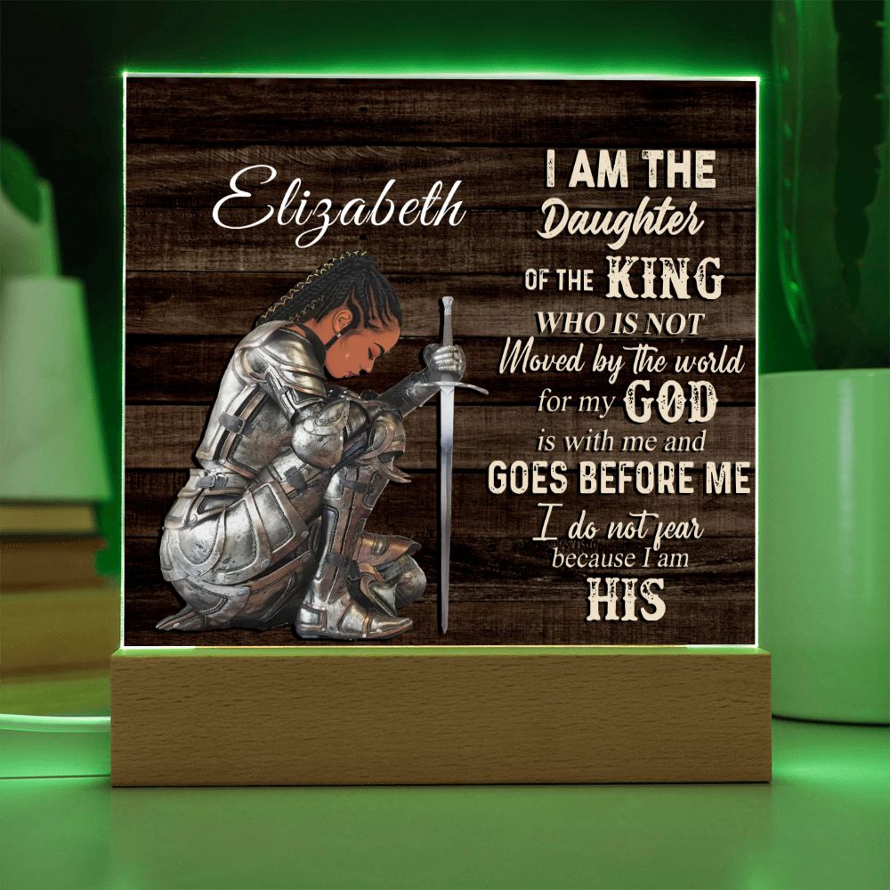 Almost Sold Out - Personalized Daughter of the King - Acrylic Plaque with Stand