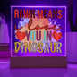 [Almost Sold Out] Rawr Means I Love You In Dinosaur Gift- Acrylic Square Plaque